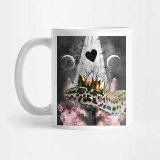 Goth Leopard Gecko With Crown Head Piece Mug